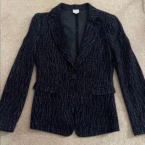Armani Collezioni Black Patterned Blazer 10